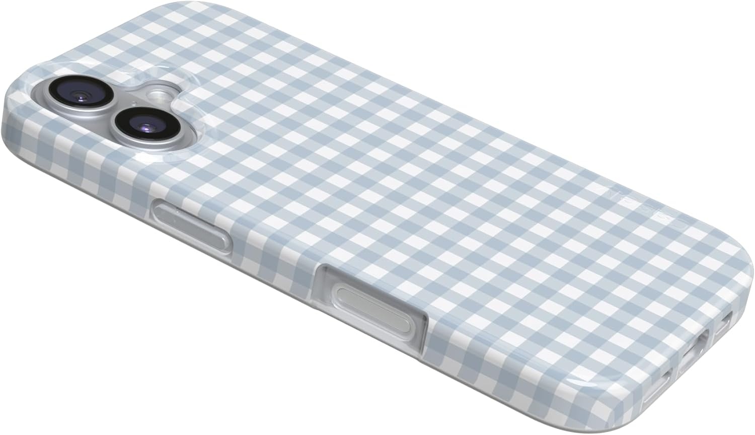 image:imageCasely iPhone 17 Case Pastel Picnic Blue Gingham Compatible with MagSafe Classic Ultra Thin Design