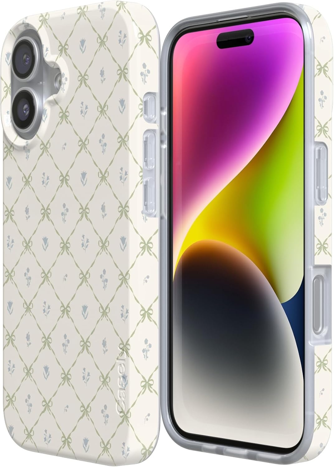 image:imageCasely iPhone 17 Case Petite Petals Floral Dainty Lattice Compatible with MagSafe Classic Ultra Thin Design