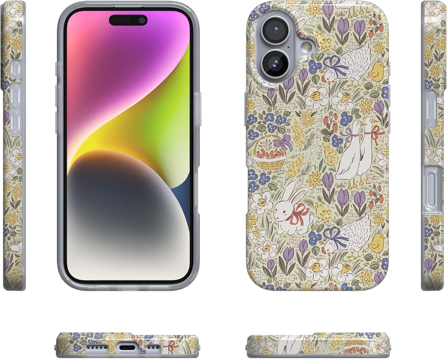 image:imageCasely iPhone 17 Case Storybook Stroll Spring Garden Compatible with MagSafe Classic Ultra Thin Design