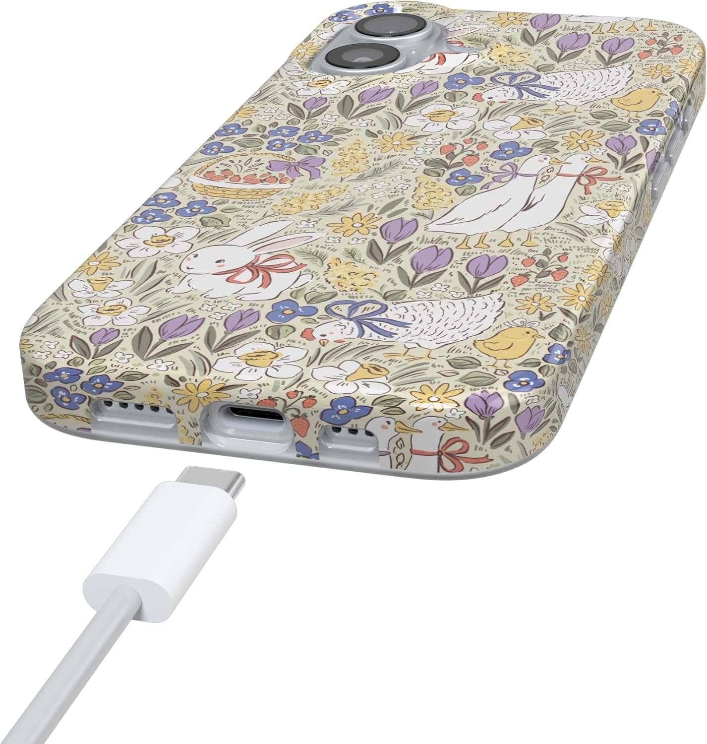 image:imageCasely iPhone 17 Case Storybook Stroll Spring Garden Compatible with MagSafe Classic Ultra Thin Design