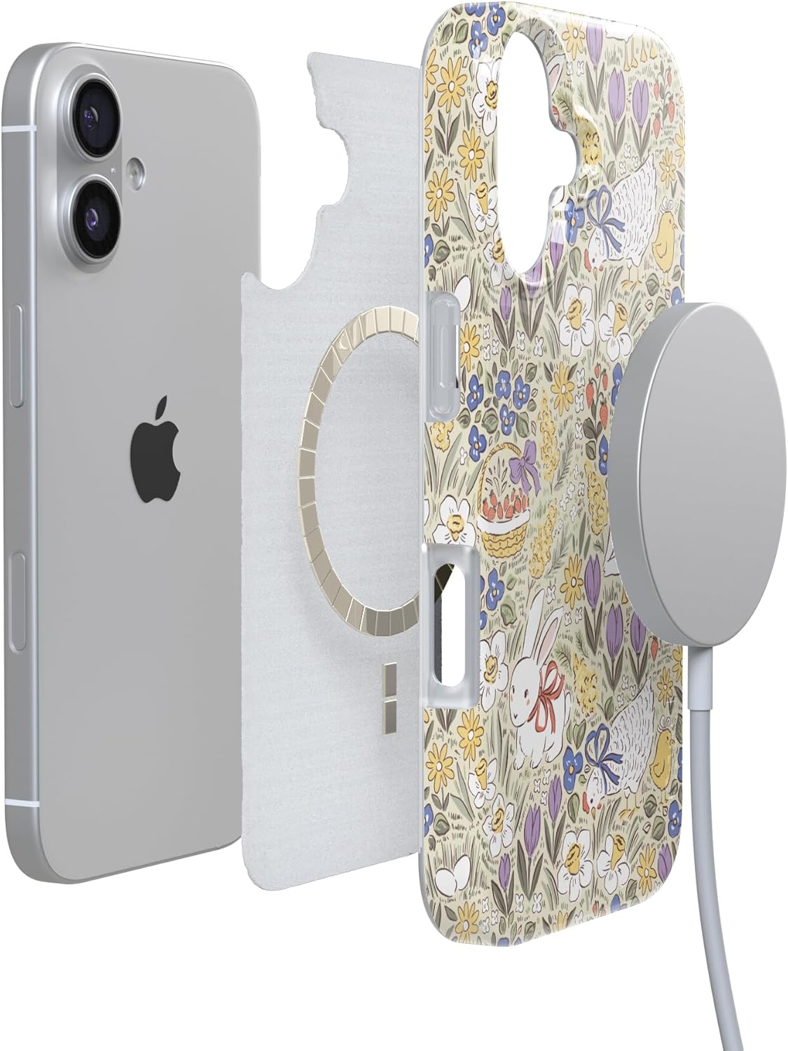image:imageCasely iPhone 17 Case Storybook Stroll Spring Garden Compatible with MagSafe Classic Ultra Thin Design