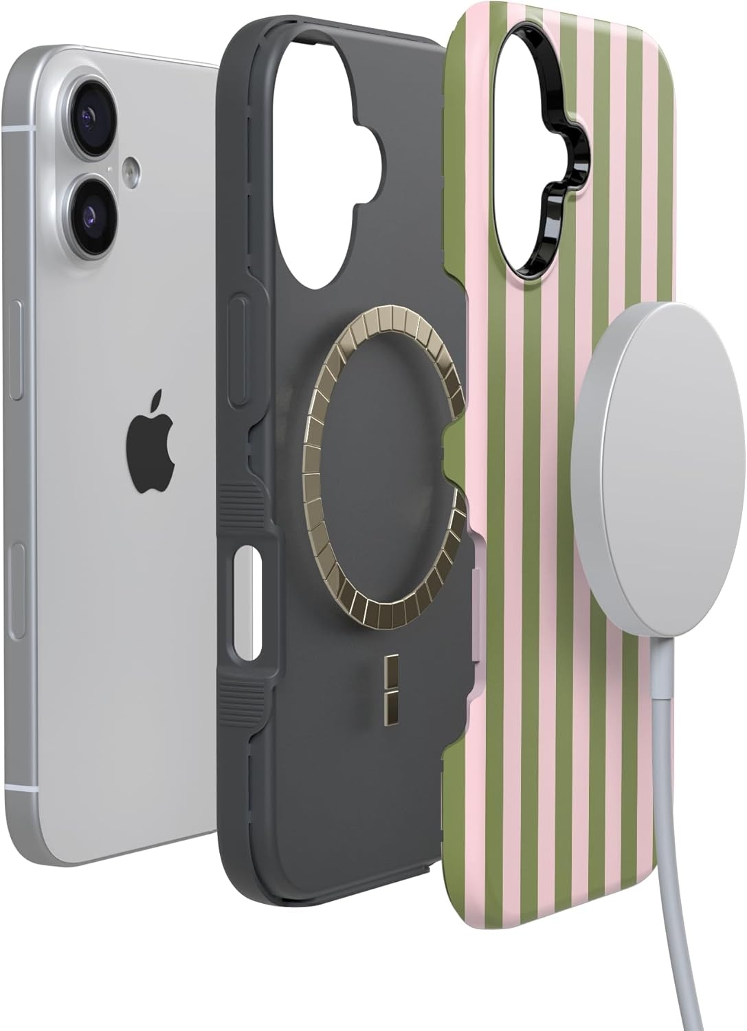 image:imageCasely iPhone 17 Case Summer Stripes Sunday Best Bold Protective Design Compatible with MagSafe