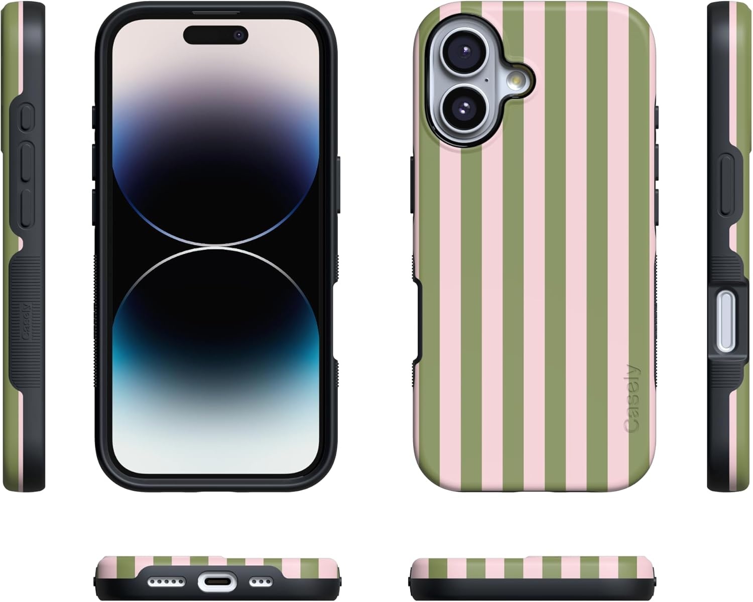 image:imageCasely iPhone 17 Case Summer Stripes Sunday Best Bold Protective Design Compatible with MagSafe