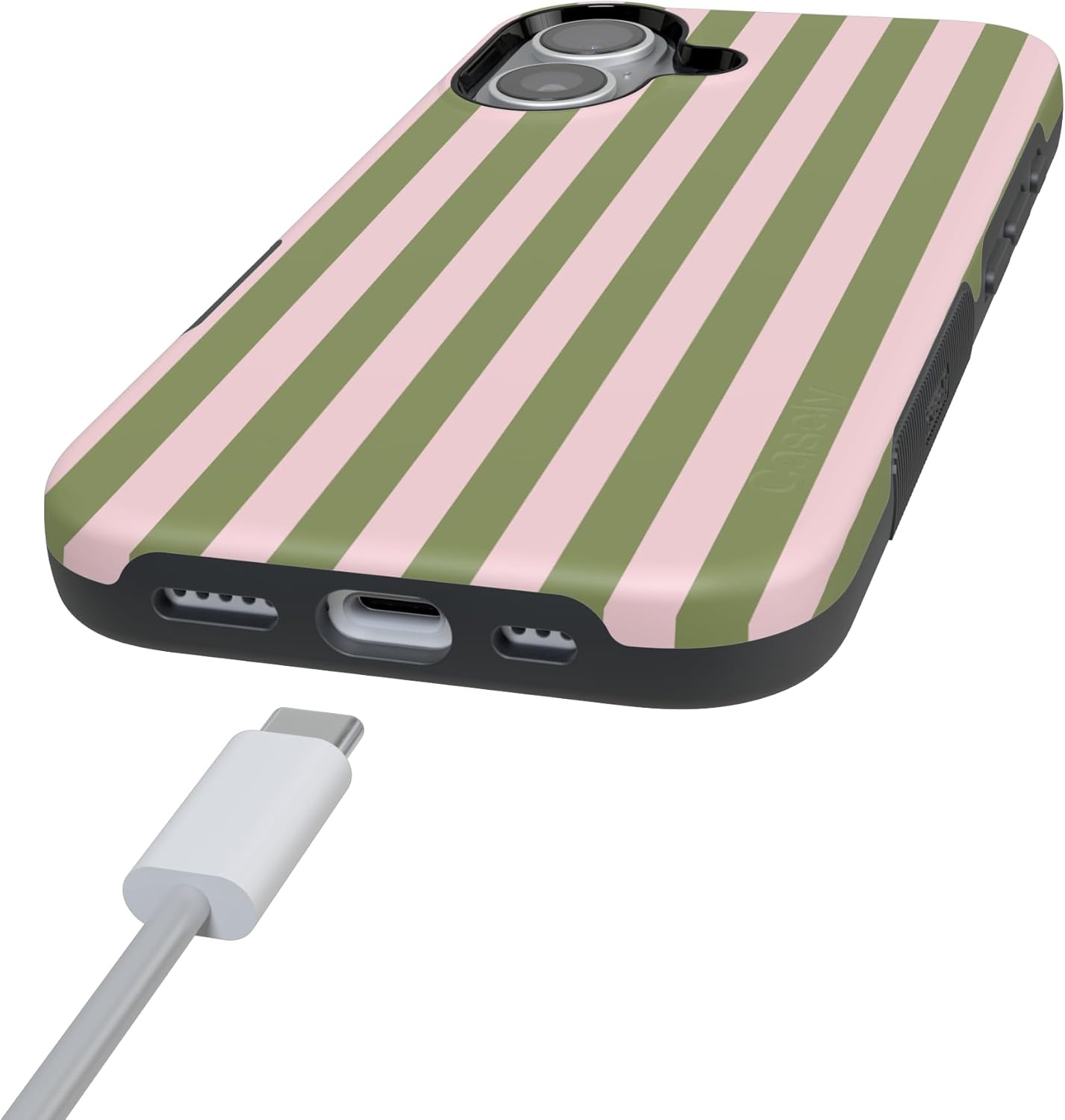 image:imageCasely iPhone 17 Case Summer Stripes Sunday Best Bold Protective Design Compatible with MagSafe