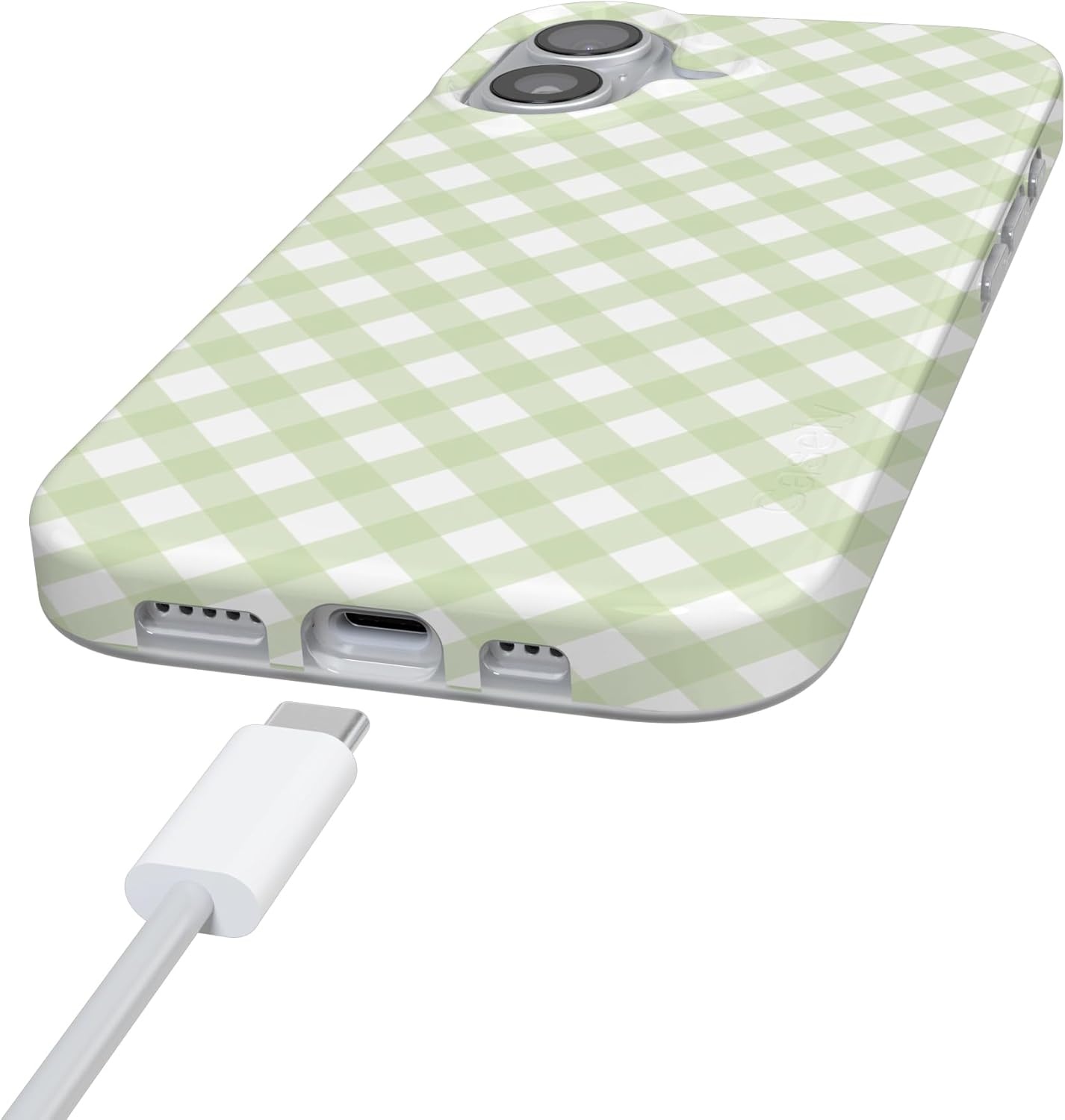 image:imageCasely iPhone 17 Case Sunday Best Mint Lattice Compatible with MagSafe Classic Ultra Slim Design