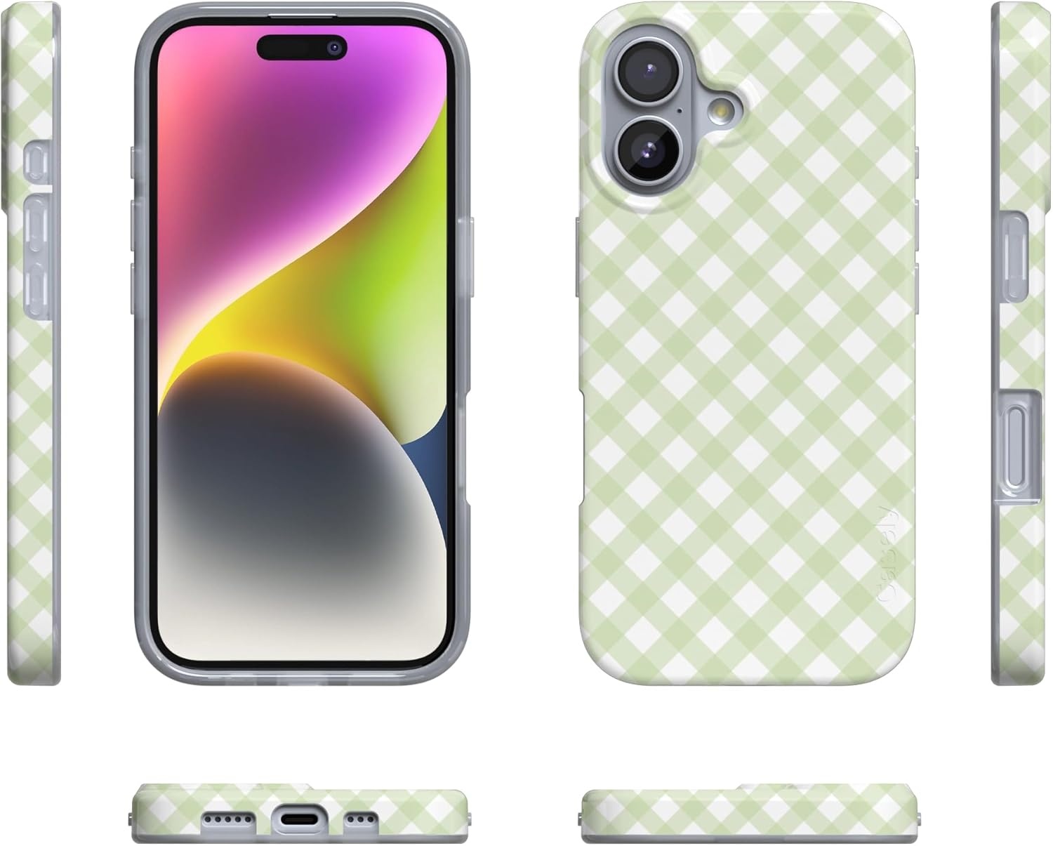 image:imageCasely iPhone 17 Case Sunday Best Mint Lattice Compatible with MagSafe Classic Ultra Slim Design