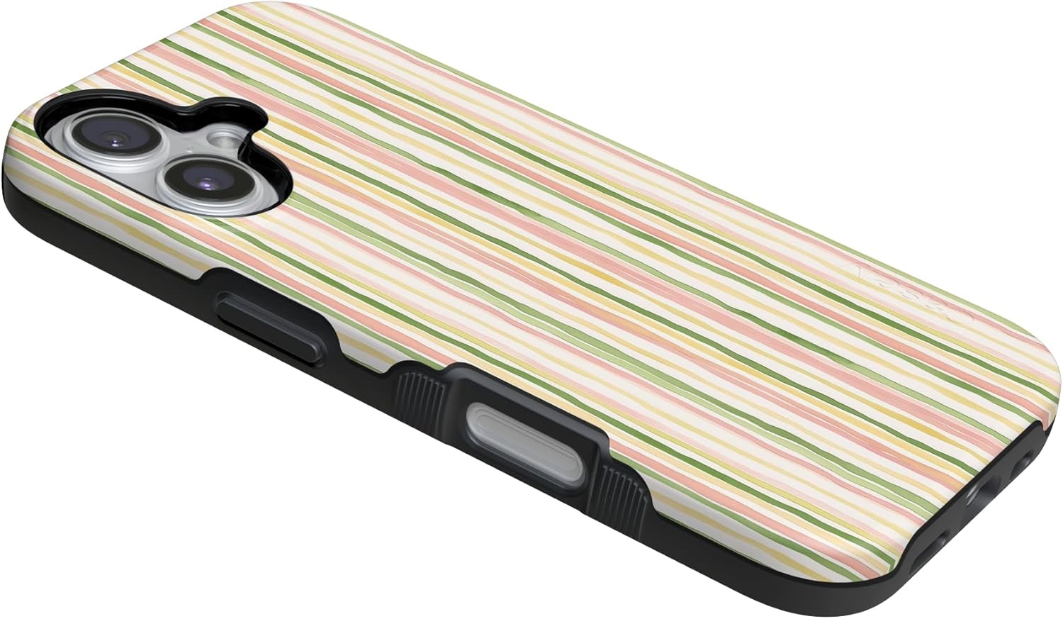image:imageCasely iPhone 17 Case Sweet Stripes Rainbow Pastel Bold Protective Design Compatible with MagSafe