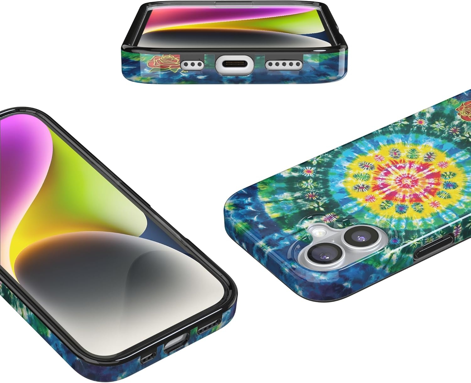 image:imageCasely iPhone 17 Case Veneta Tapestry Grateful Dead Tie Dye Compatible with MagSafe Classic Ultra Thin Design