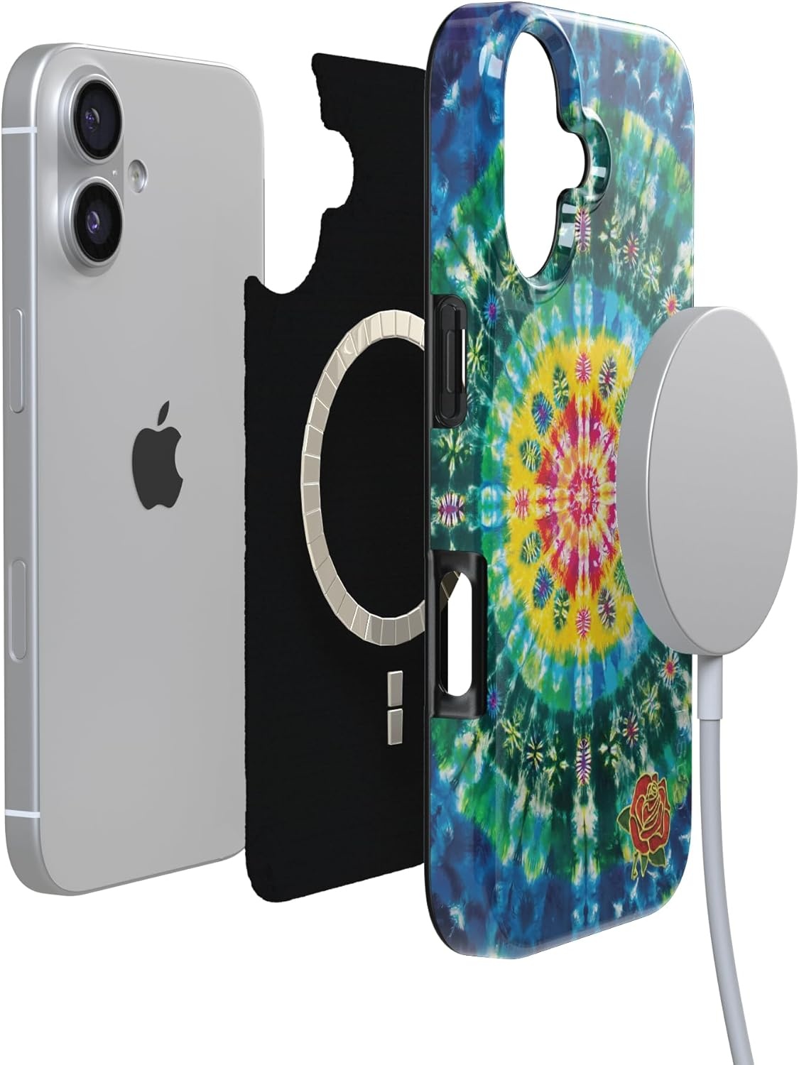 image:imageCasely iPhone 17 Case Veneta Tapestry Grateful Dead Tie Dye Compatible with MagSafe Classic Ultra Thin Design