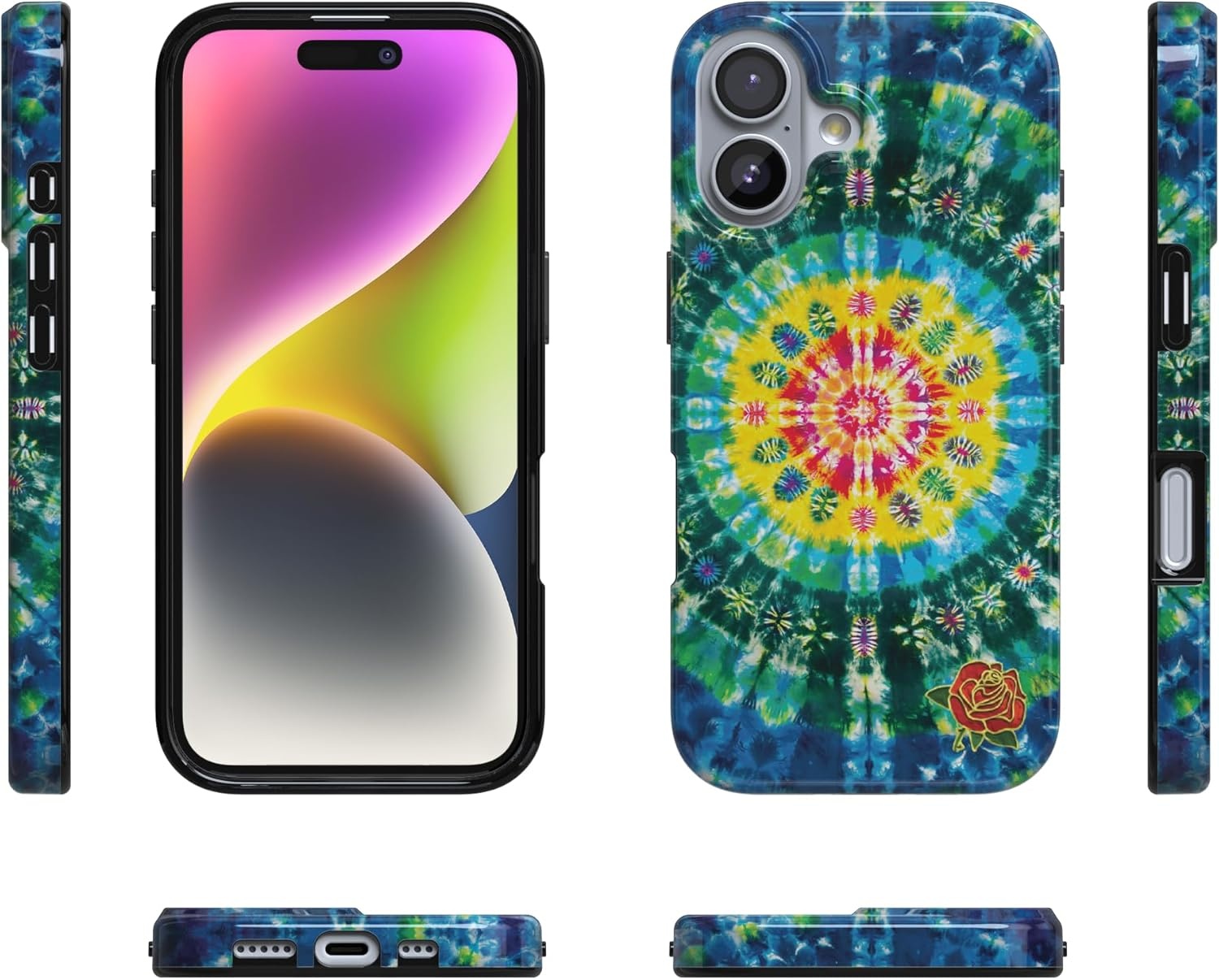 image:imageCasely iPhone 17 Case Veneta Tapestry Grateful Dead Tie Dye Compatible with MagSafe Classic Ultra Thin Design