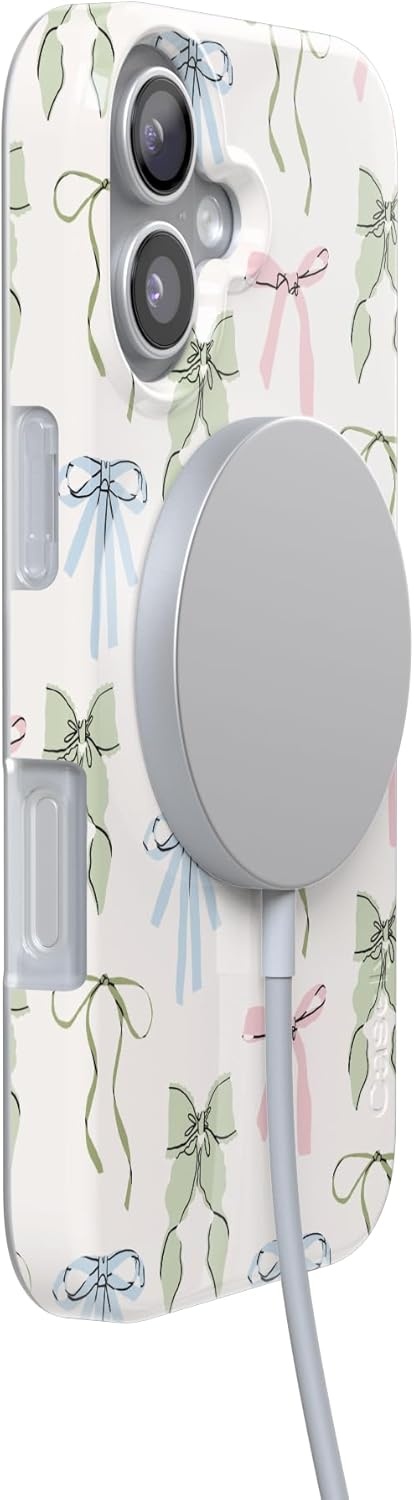 image:imageCasely iPhone 17 Case Whimsy Girlie Pastel Bows Compatible with MagSafe Classic Ultra Thin Design