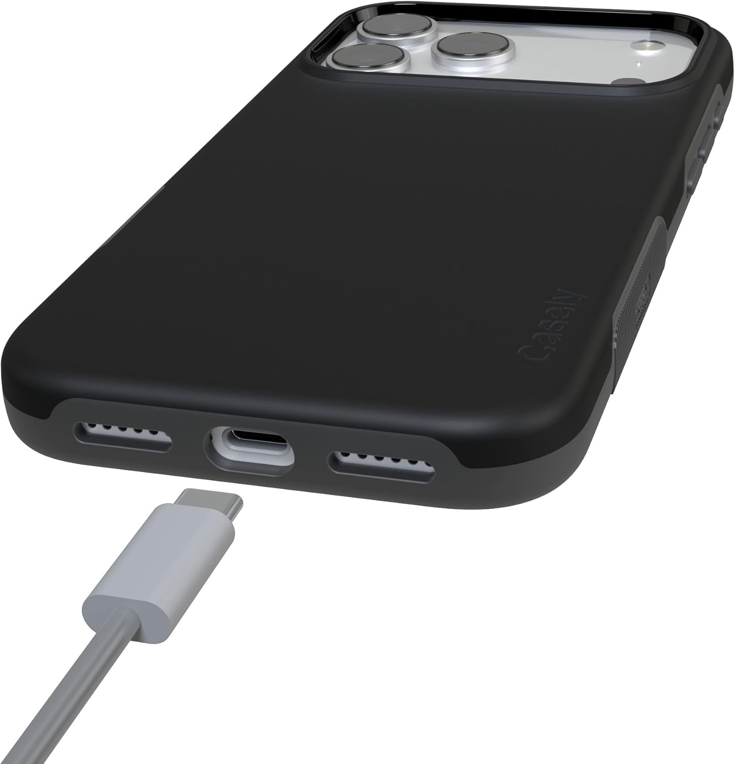 image:imageCasely iPhone 17 Pro Case Into the Wild Black Leopard Bold Protective Design MagSafe Compatible DesignBlack on Black