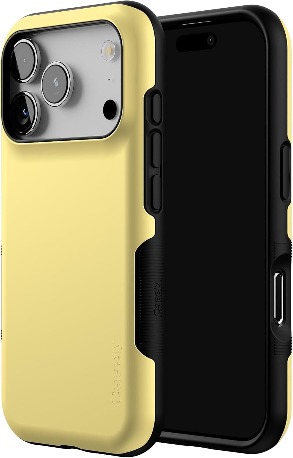 image:imageCasely iPhone 17 Pro Case Into the Wild Black Leopard Bold Protective Design MagSafe Compatible DesignButter Me Up Butter Yellow