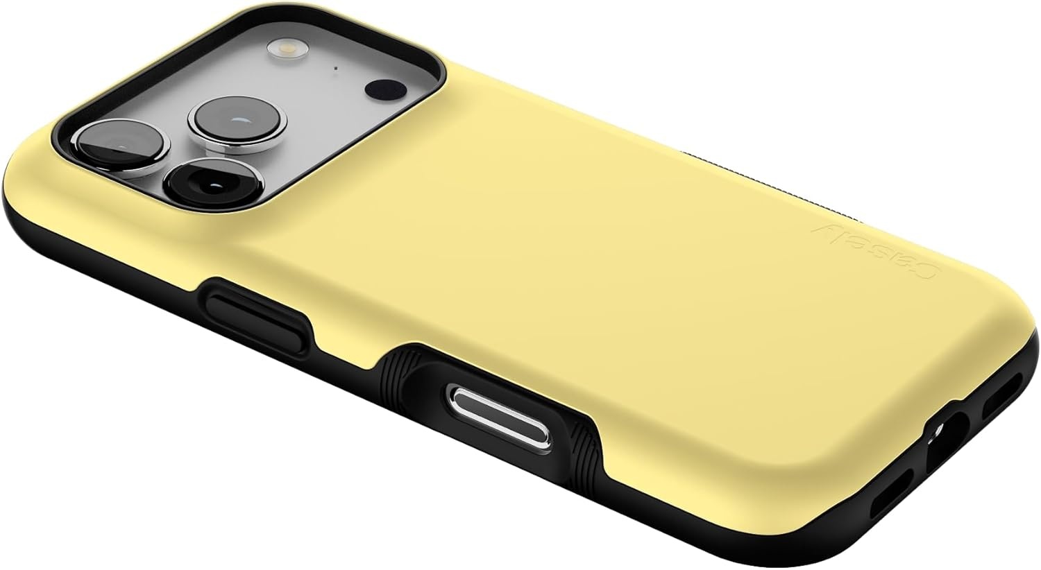 image:imageCasely iPhone 17 Pro Case Into the Wild Black Leopard Bold Protective Design MagSafe Compatible DesignButter Me Up Butter Yellow