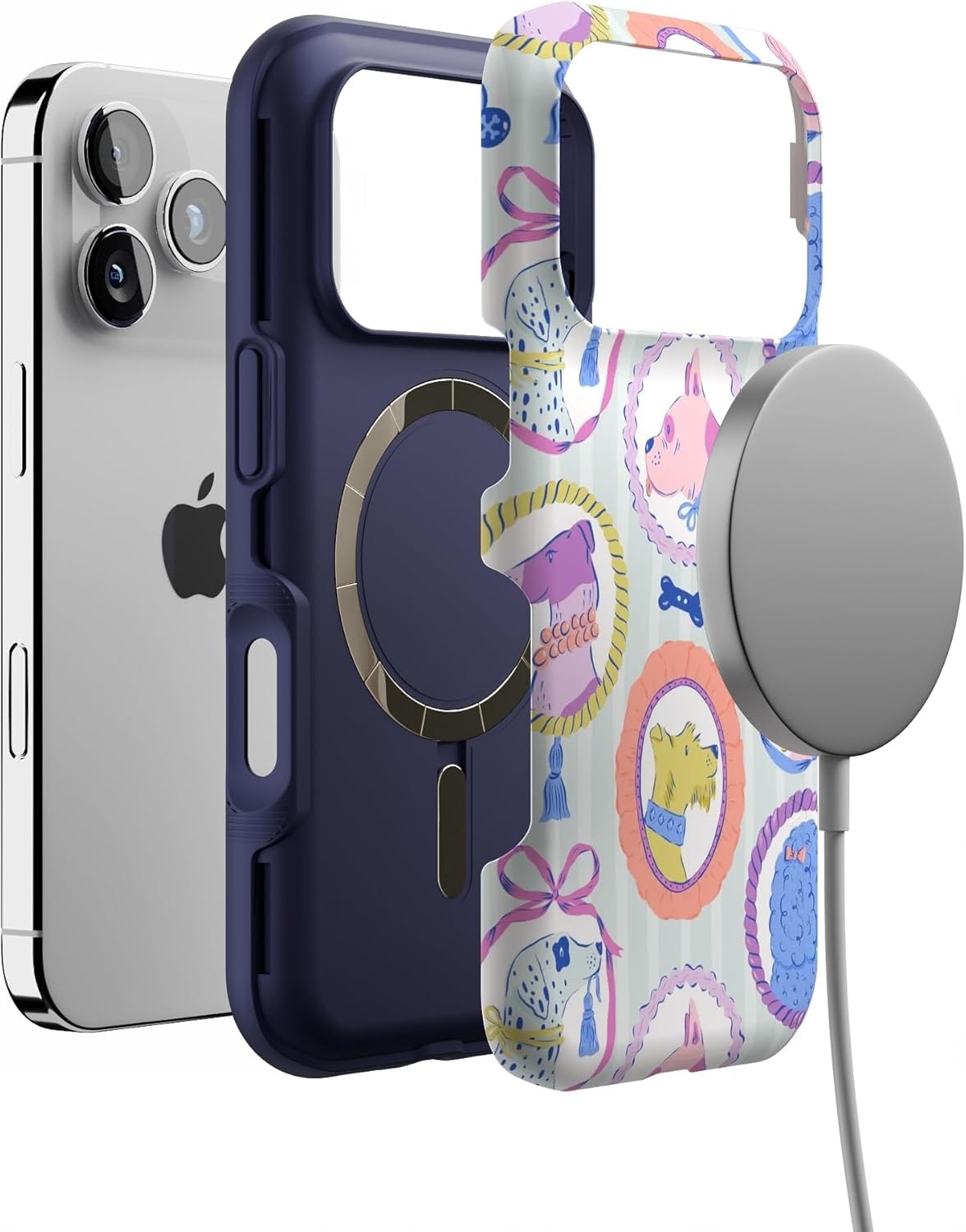 image:imageCasely iPhone 17 Pro Case Into the Wild Black Leopard Bold Protective Design MagSafe Compatible DesignChateau Pups French Dog