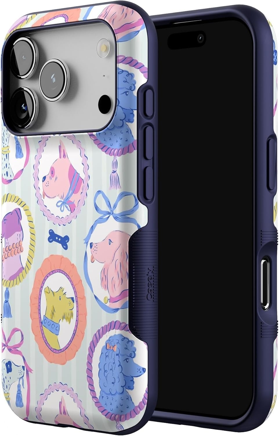 image:imageCasely iPhone 17 Pro Case Into the Wild Black Leopard Bold Protective Design MagSafe Compatible DesignChateau Pups French Dog