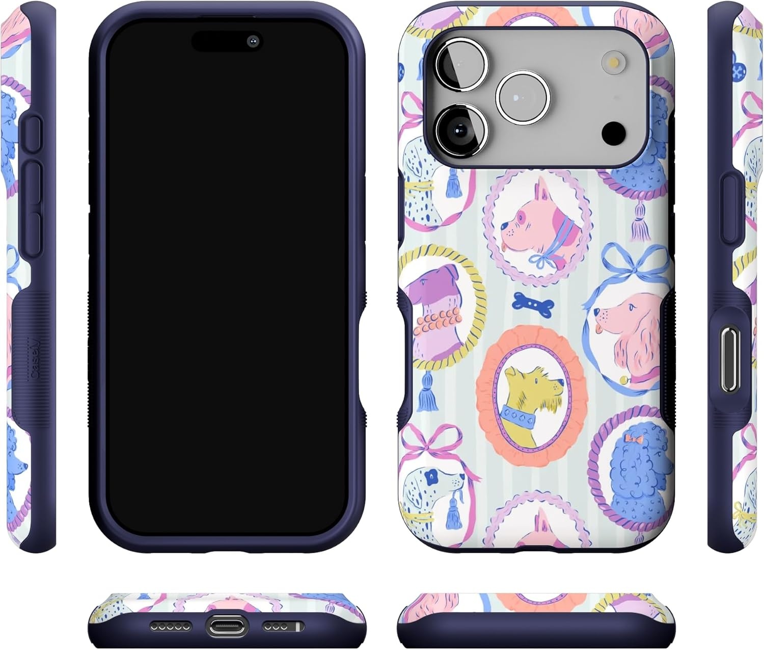 image:imageCasely iPhone 17 Pro Case Into the Wild Black Leopard Bold Protective Design MagSafe Compatible DesignChateau Pups French Dog