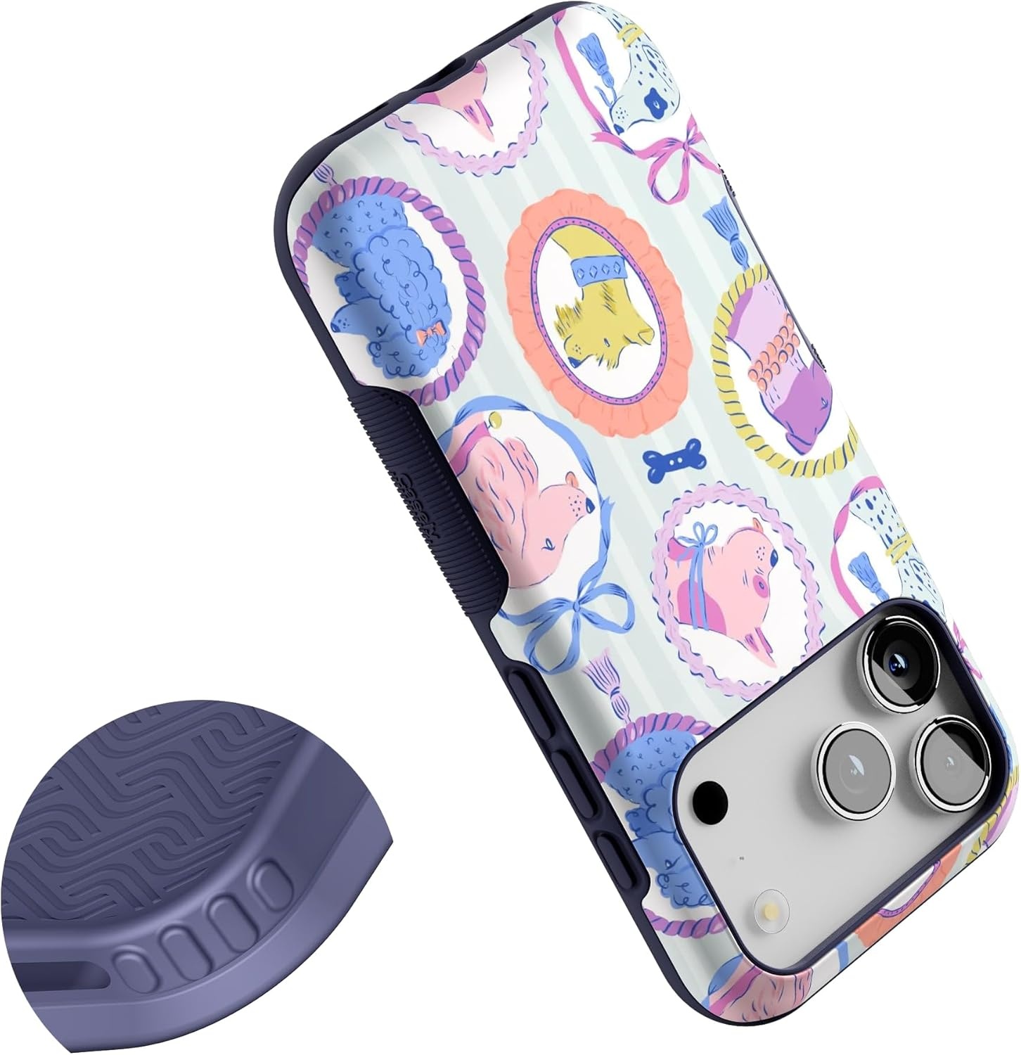 image:imageCasely iPhone 17 Pro Case Into the Wild Black Leopard Bold Protective Design MagSafe Compatible DesignChateau Pups French Dog