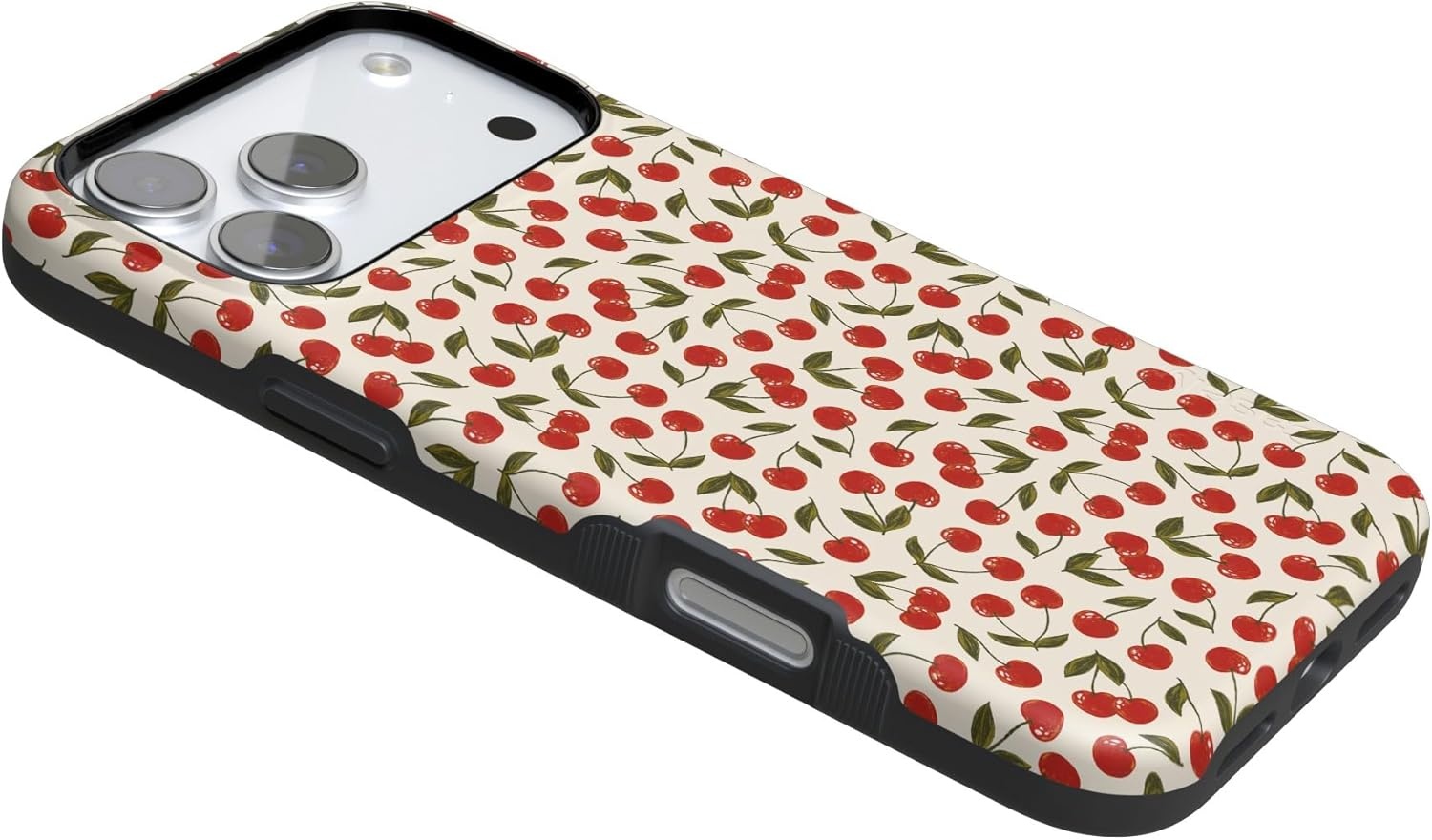 image:imageCasely iPhone 17 Pro Case Into the Wild Black Leopard Bold Protective Design MagSafe Compatible DesignCherry on Top Red Cherries