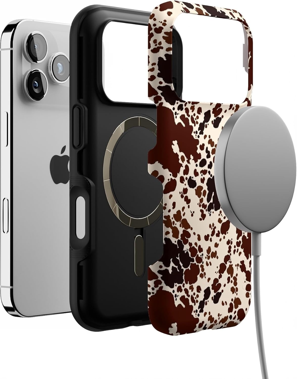 image:imageCasely iPhone 17 Pro Case Into the Wild Black Leopard Bold Protective Design MagSafe Compatible DesignCowgirl Envy Cow Print