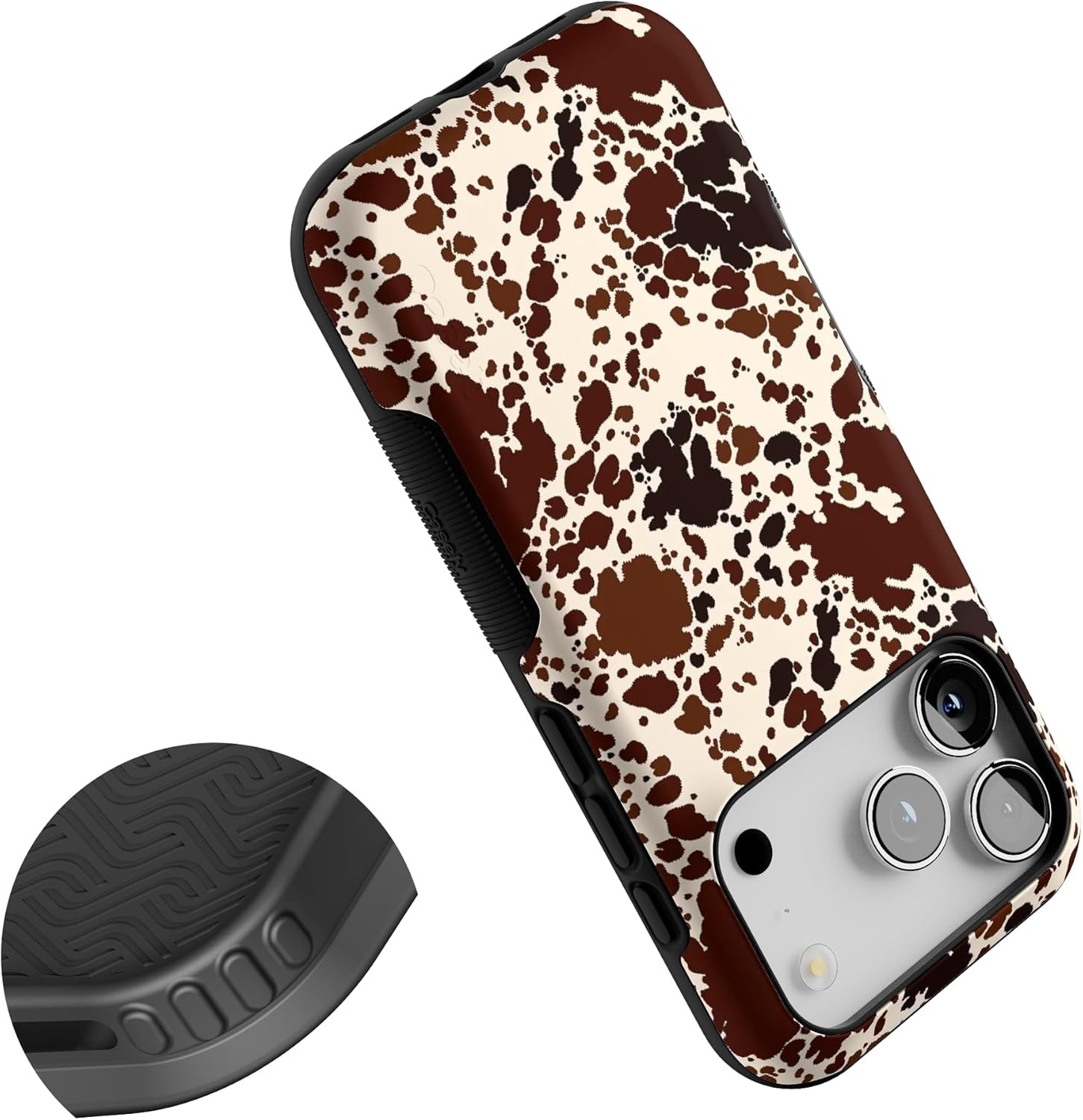 image:imageCasely iPhone 17 Pro Case Into the Wild Black Leopard Bold Protective Design MagSafe Compatible DesignCowgirl Envy Cow Print