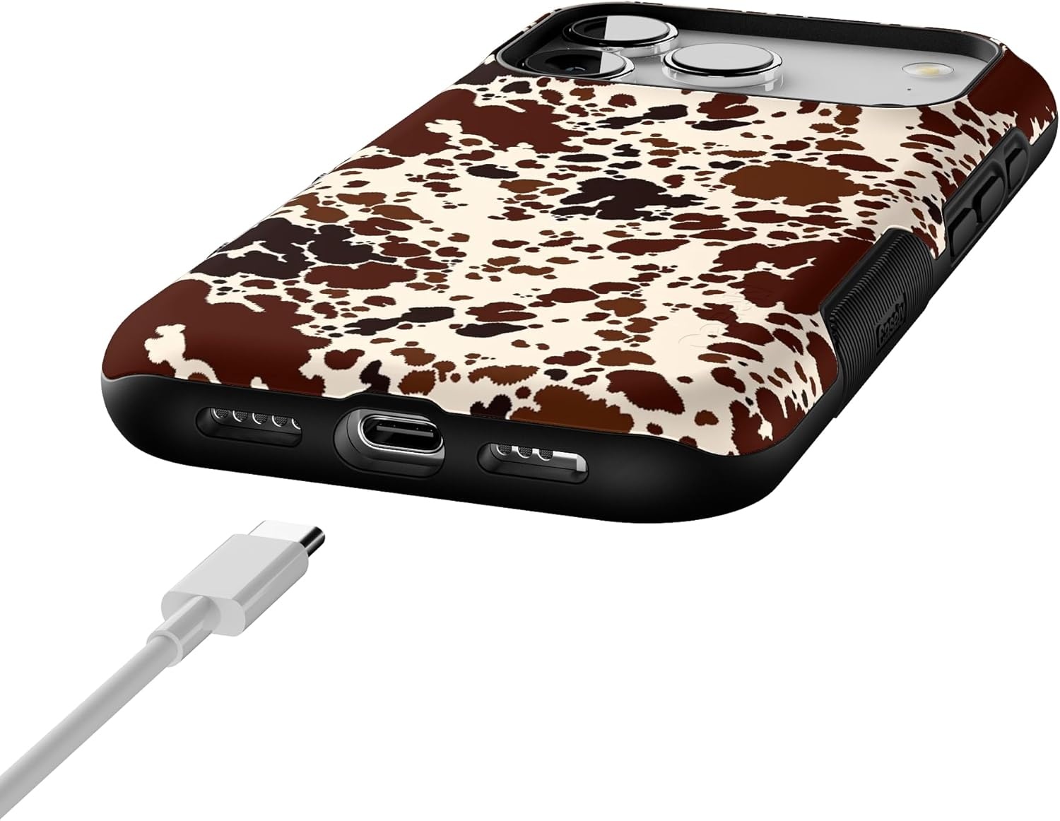 image:imageCasely iPhone 17 Pro Case Into the Wild Black Leopard Bold Protective Design MagSafe Compatible DesignCowgirl Envy Cow Print