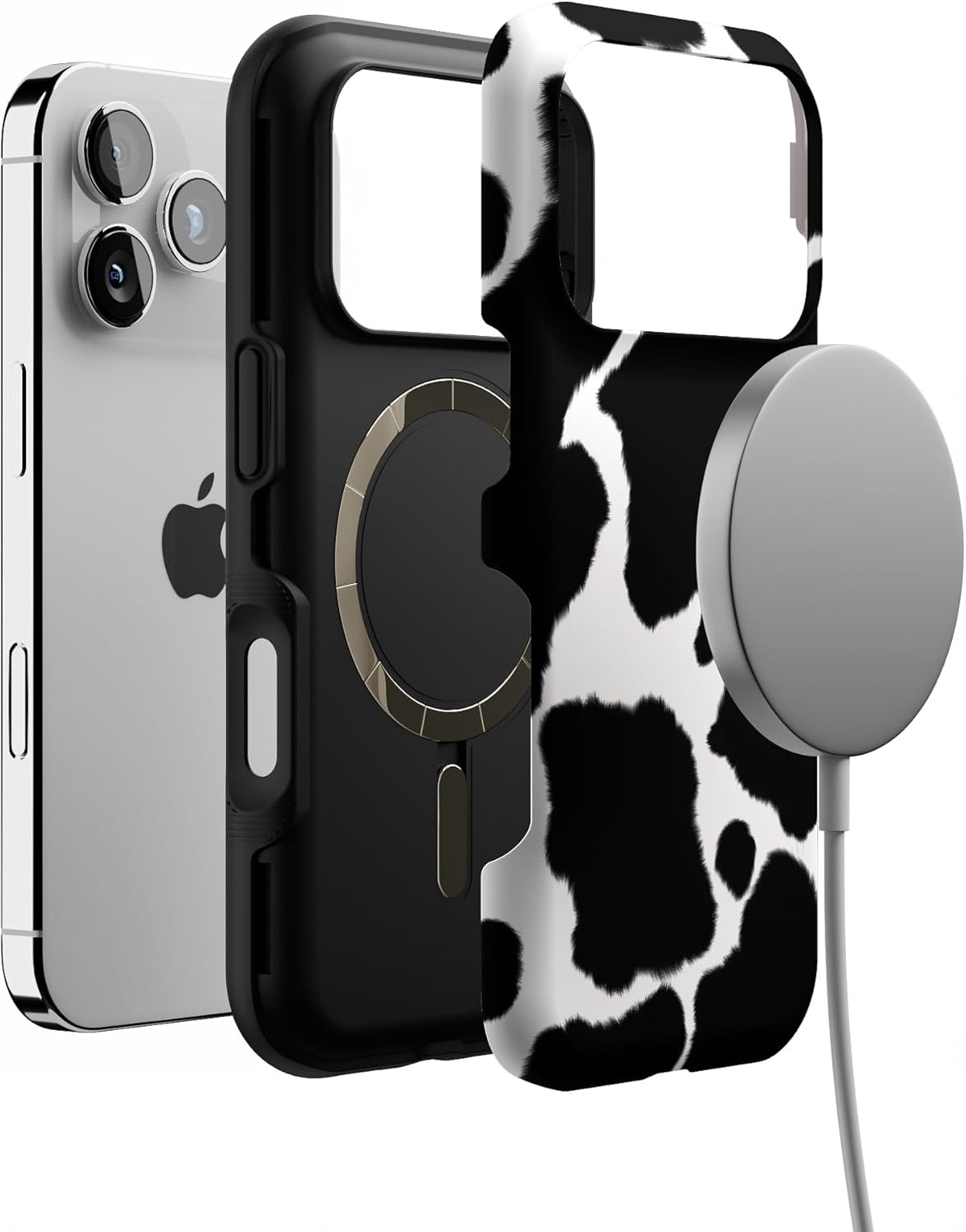 image:imageCasely iPhone 17 Pro Case Into the Wild Black Leopard Bold Protective Design MagSafe Compatible DesignCurrent MOOd Cow Print
