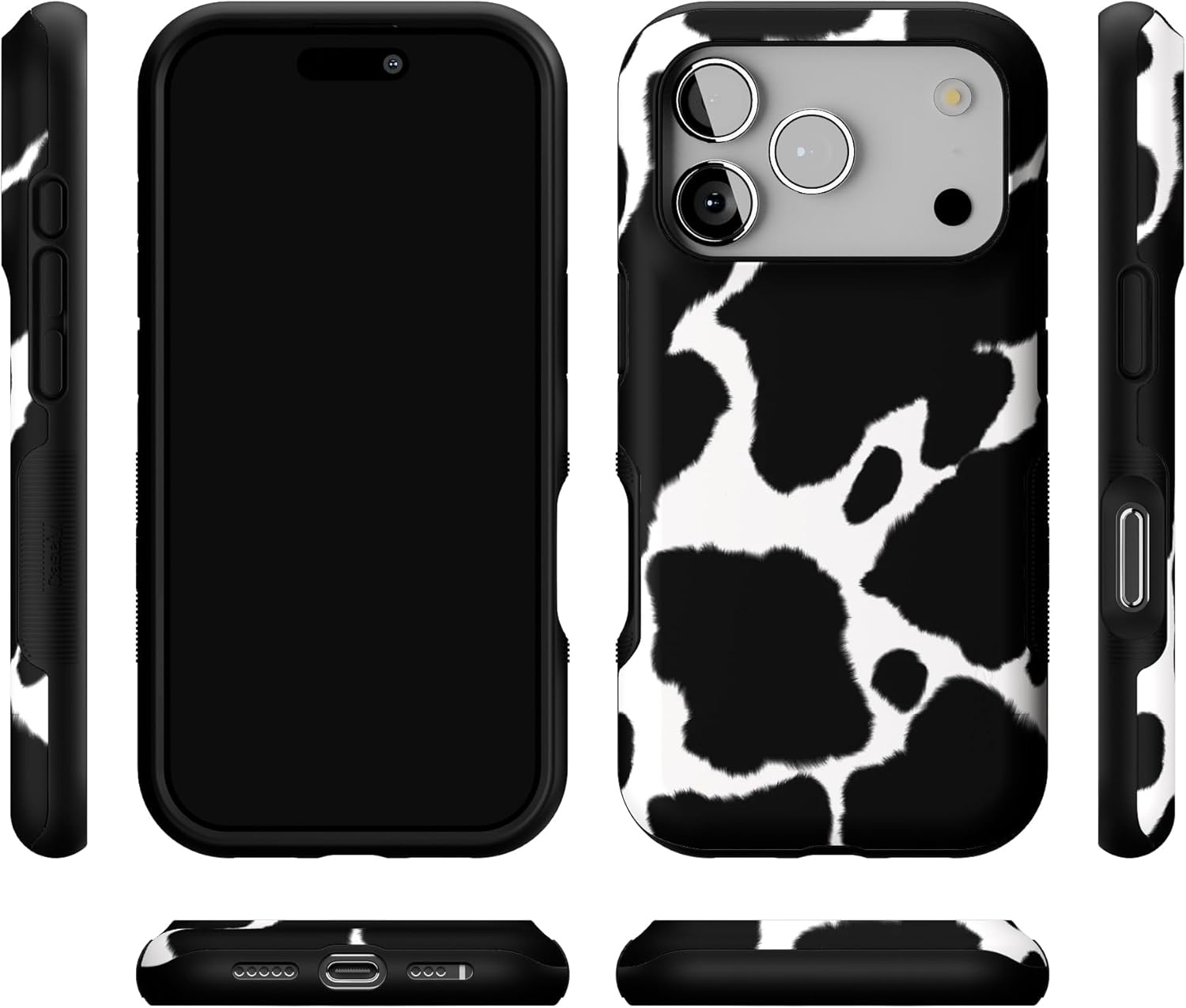 image:imageCasely iPhone 17 Pro Case Into the Wild Black Leopard Bold Protective Design MagSafe Compatible DesignCurrent MOOd Cow Print
