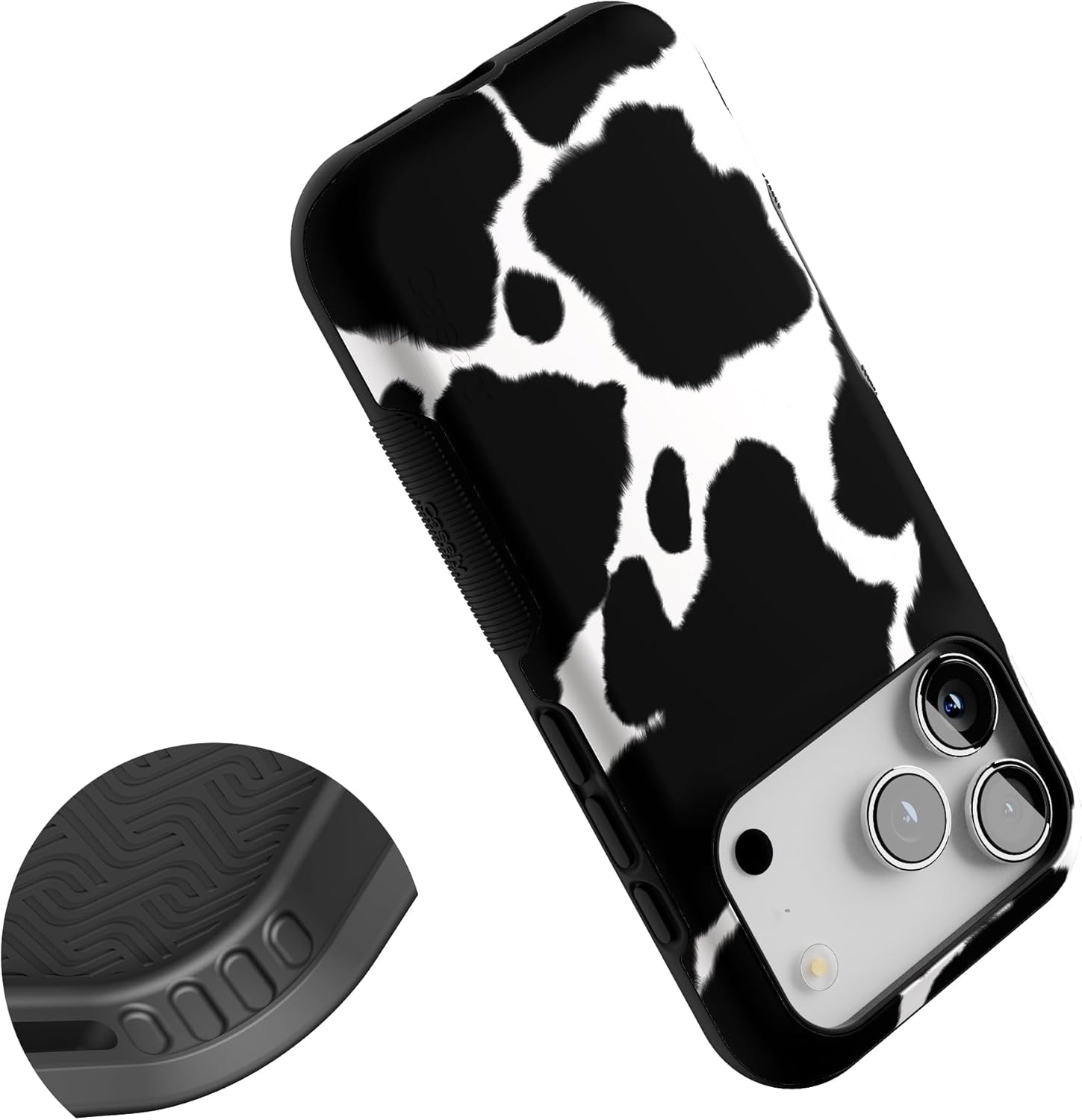 image:imageCasely iPhone 17 Pro Case Into the Wild Black Leopard Bold Protective Design MagSafe Compatible DesignCurrent MOOd Cow Print