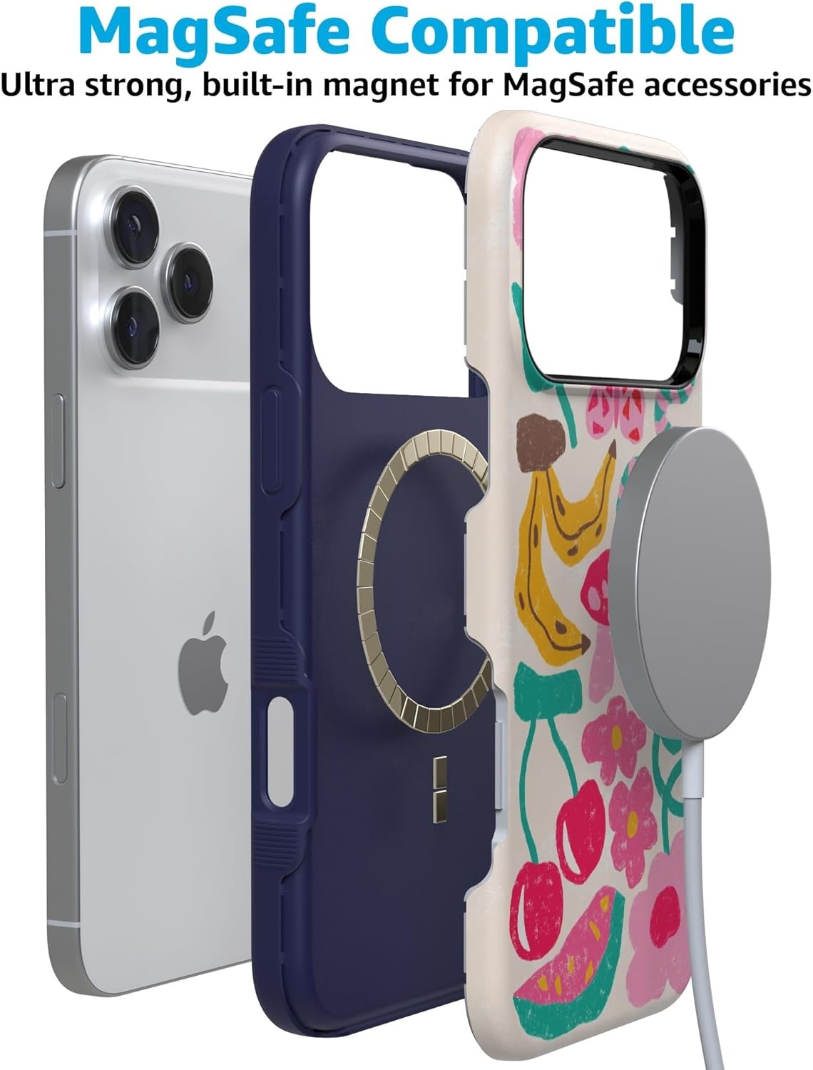 image:imageCasely iPhone 17 Pro Case Into the Wild Black Leopard Bold Protective Design MagSafe Compatible DesignDoodle Bug Crayola Crayon