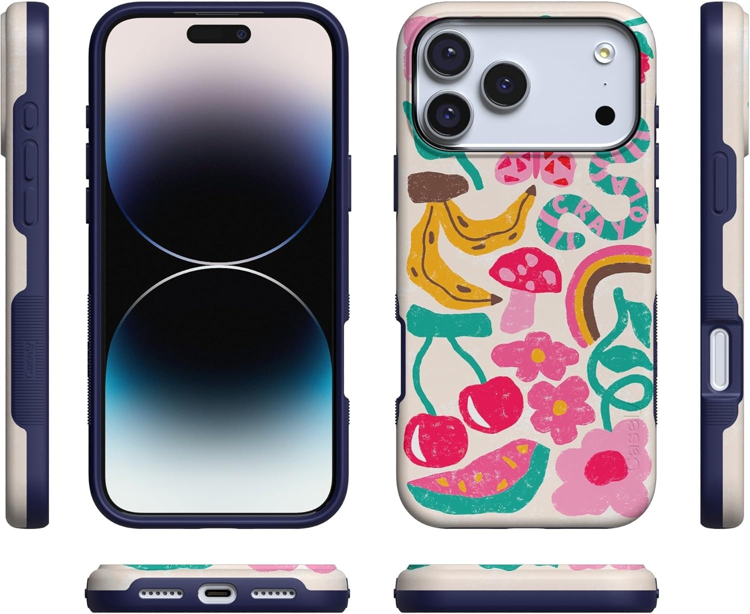 image:imageCasely iPhone 17 Pro Case Into the Wild Black Leopard Bold Protective Design MagSafe Compatible DesignDoodle Bug Crayola Crayon