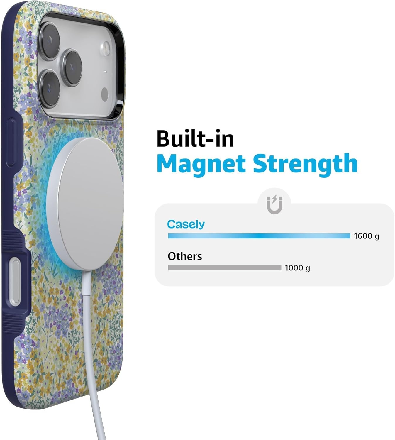 image:imageCasely iPhone 17 Pro Case Into the Wild Black Leopard Bold Protective Design MagSafe Compatible DesignDream Garden Cottagecore