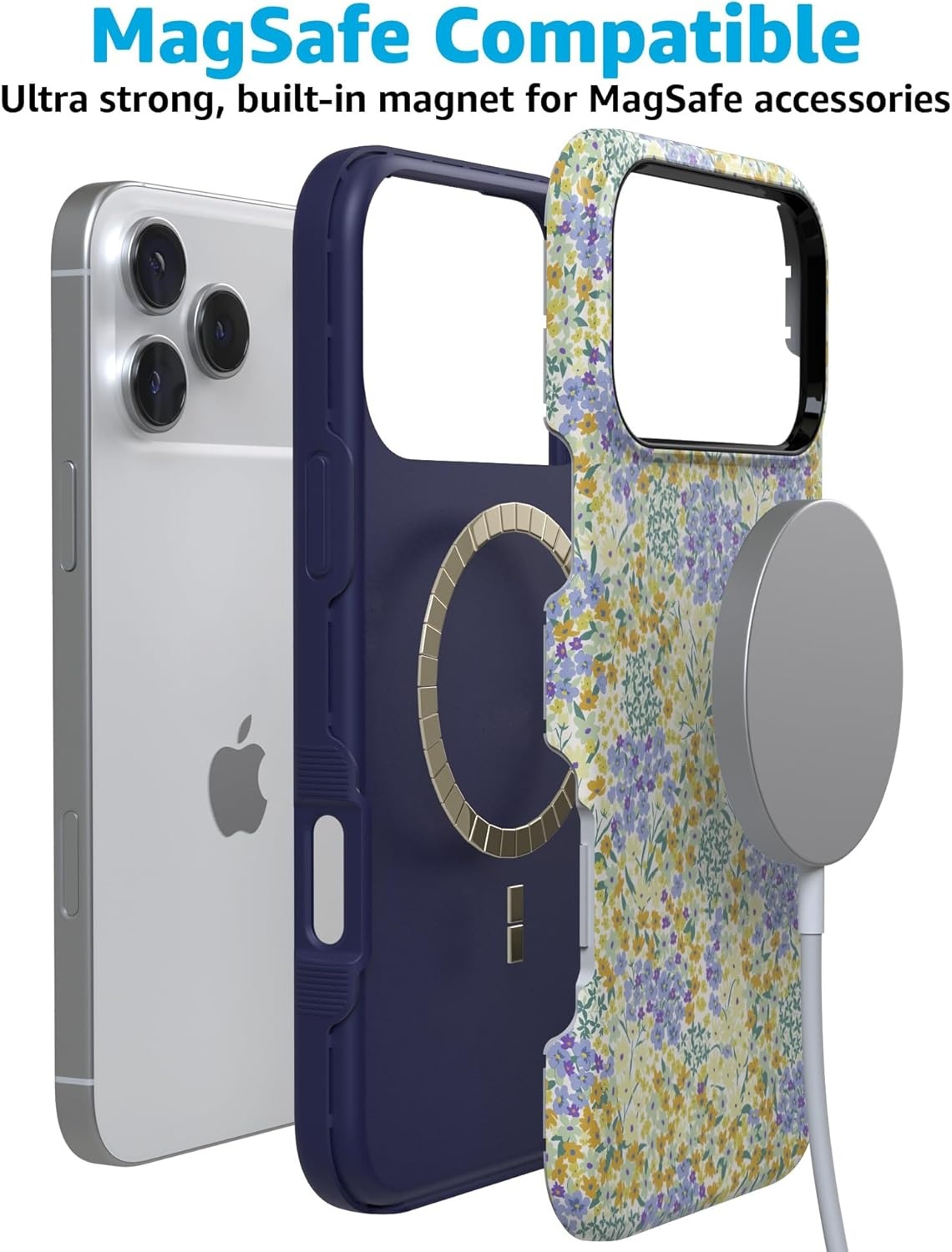 image:imageCasely iPhone 17 Pro Case Into the Wild Black Leopard Bold Protective Design MagSafe Compatible DesignDream Garden Cottagecore