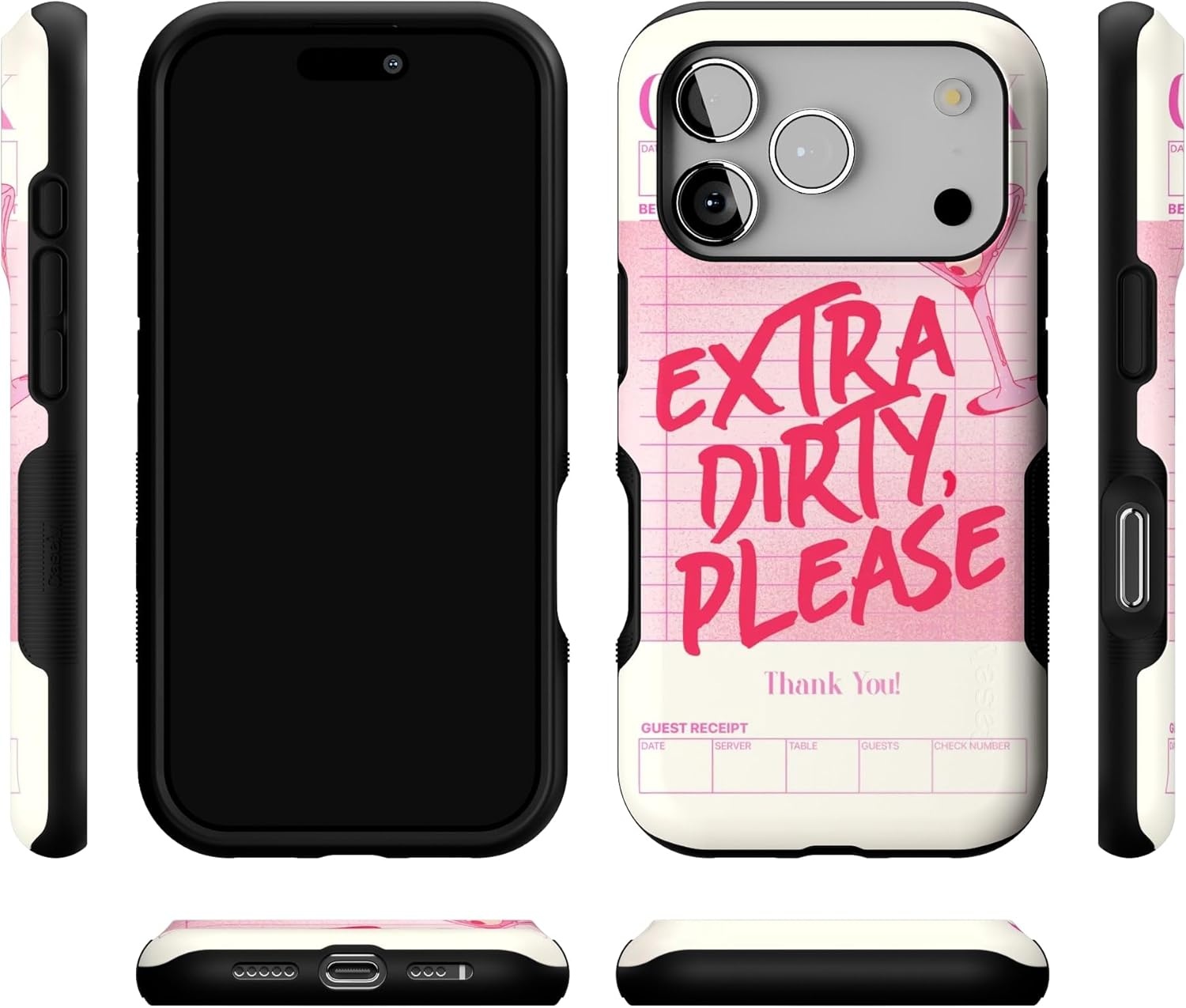 image:imageCasely iPhone 17 Pro Case Into the Wild Black Leopard Bold Protective Design MagSafe Compatible DesignExtra Dirty Please Fun on Weekdays