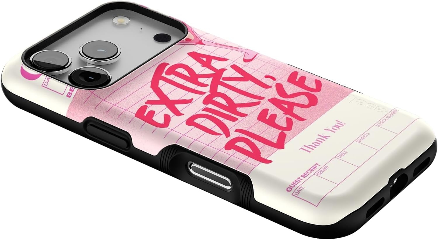image:imageCasely iPhone 17 Pro Case Into the Wild Black Leopard Bold Protective Design MagSafe Compatible DesignExtra Dirty Please Fun on Weekdays