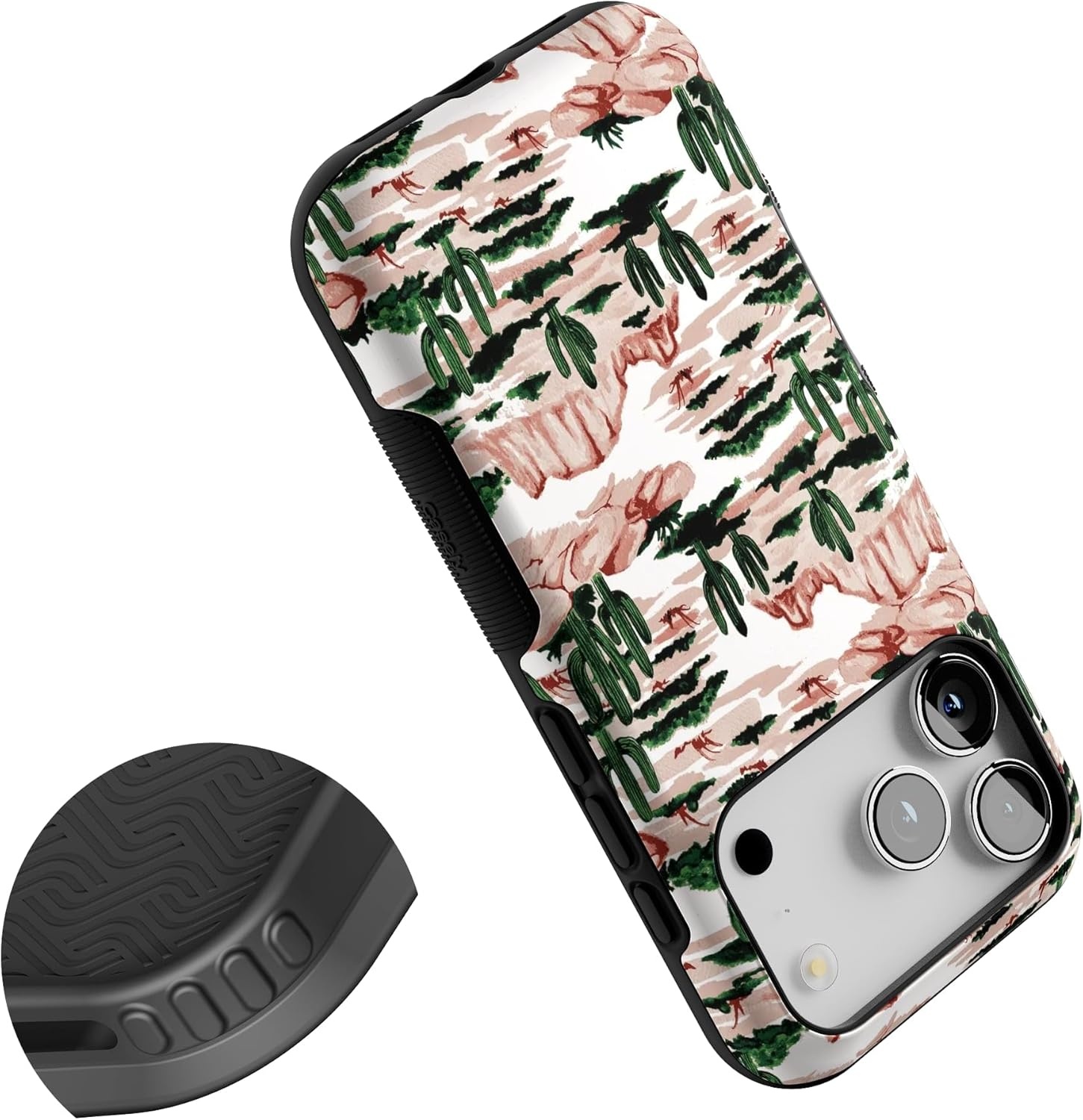 image:imageCasely iPhone 17 Pro Case Into the Wild Black Leopard Bold Protective Design MagSafe Compatible DesignGold Rush Desert