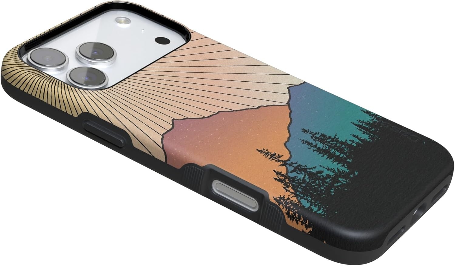 image:imageCasely iPhone 17 Pro Case Into the Wild Black Leopard Bold Protective Design MagSafe Compatible DesignGolden Hour Mountain Sunset