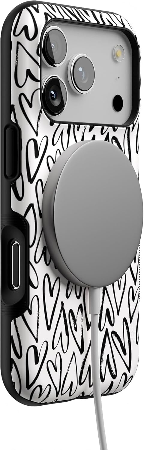 image:imageCasely iPhone 17 Pro Case Into the Wild Black Leopard Bold Protective Design MagSafe Compatible DesignHeart Throb Endless Hearts