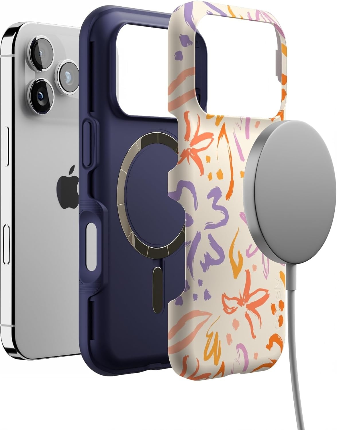 image:imageCasely iPhone 17 Pro Case Into the Wild Black Leopard Bold Protective Design MagSafe Compatible DesignHibiscus Blooms Hawaiian Floral
