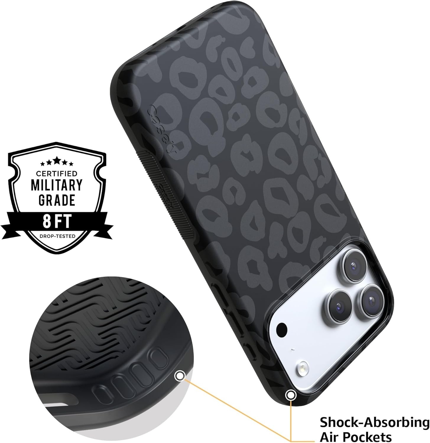 image:imageCasely iPhone 17 Pro Case Into the Wild Black Leopard Bold Protective Design MagSafe Compatible DesignInto the Wild Black Leopard