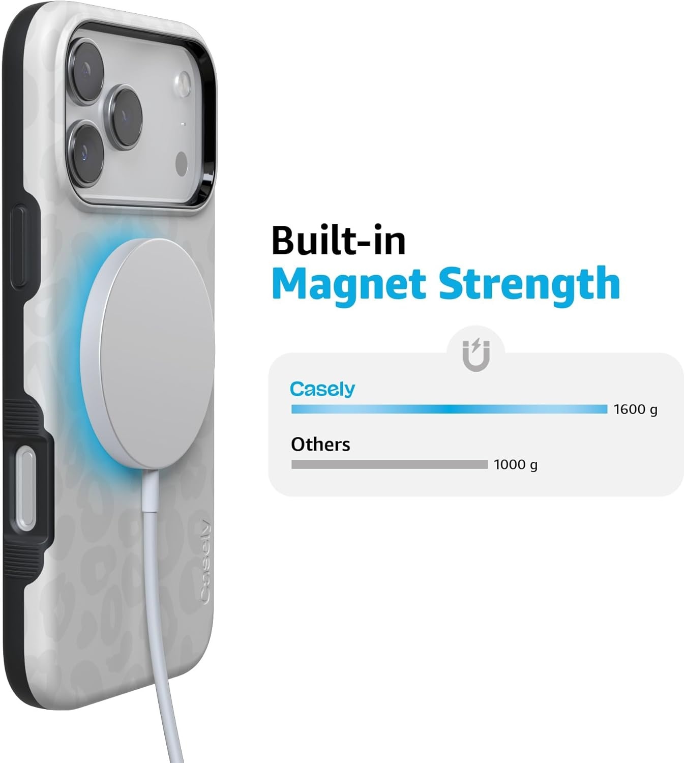 image:imageCasely iPhone 17 Pro Case Into the Wild Black Leopard Bold Protective Design MagSafe Compatible DesignInto the Wild White Snow Leopard