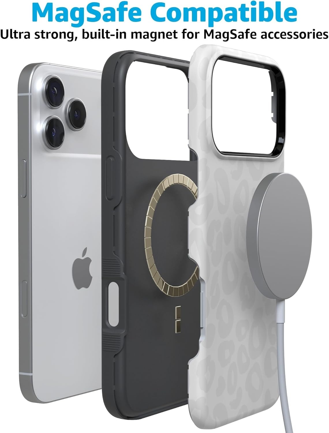 image:imageCasely iPhone 17 Pro Case Into the Wild Black Leopard Bold Protective Design MagSafe Compatible DesignInto the Wild White Snow Leopard