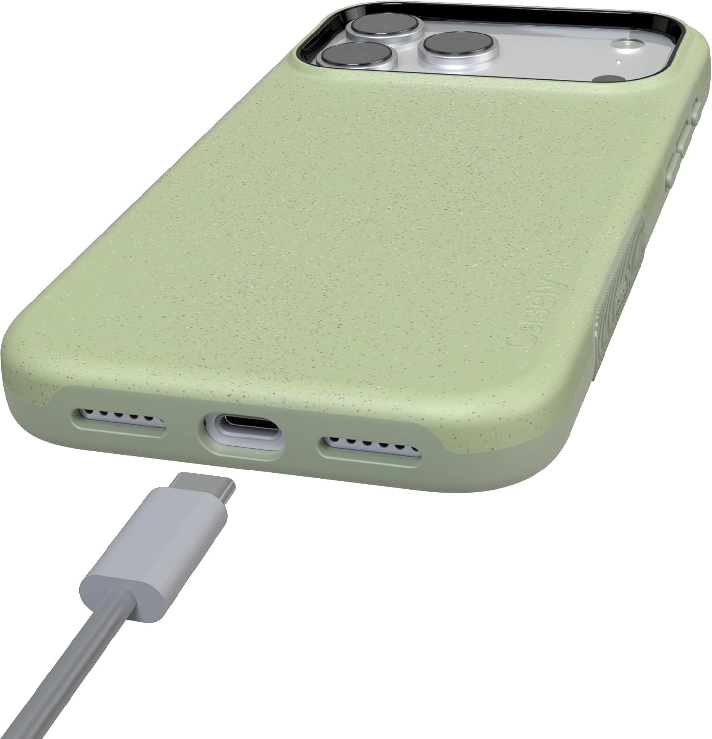image:imageCasely iPhone 17 Pro Case Into the Wild Black Leopard Bold Protective Design MagSafe Compatible DesignKiwi Kiss Matcha Green Shimmer