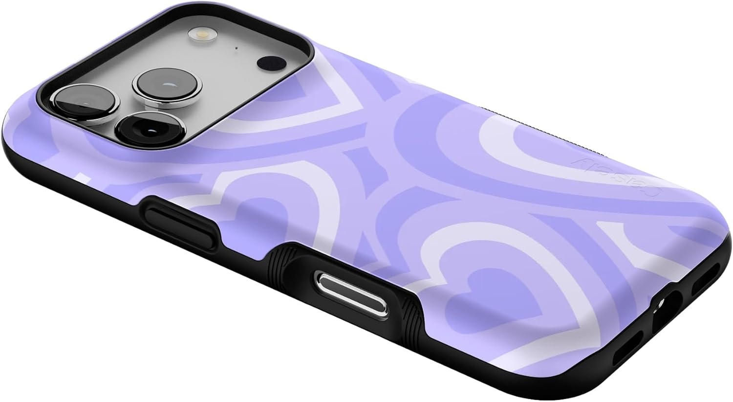 image:imageCasely iPhone 17 Pro Case Into the Wild Black Leopard Bold Protective Design MagSafe Compatible DesignLove Song Lavender Heart
