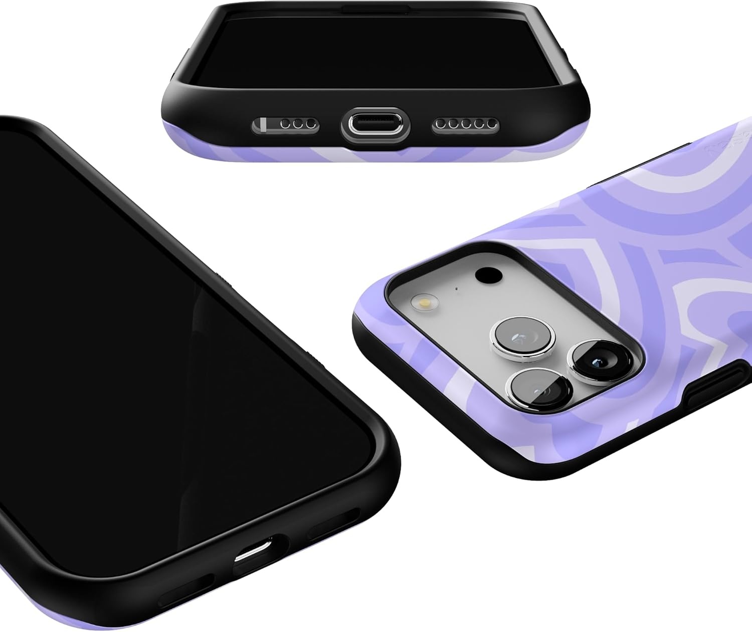 image:imageCasely iPhone 17 Pro Case Into the Wild Black Leopard Bold Protective Design MagSafe Compatible DesignLove Song Lavender Heart