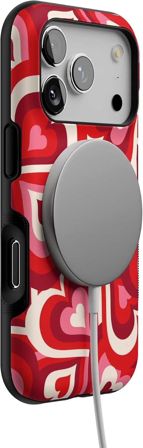 image:imageCasely iPhone 17 Pro Case Into the Wild Black Leopard Bold Protective Design MagSafe Compatible DesignLove Song Remix Ombre Hearts