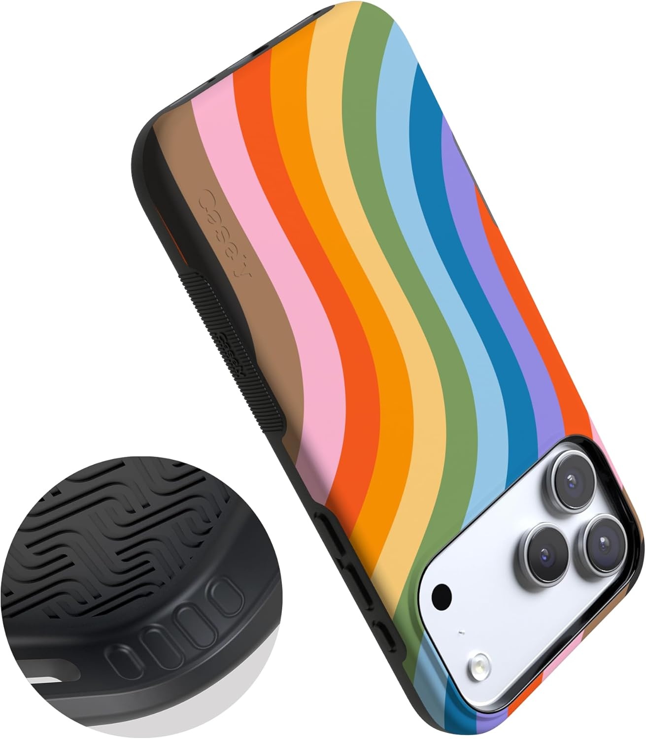 image:imageCasely iPhone 17 Pro Case Into the Wild Black Leopard Bold Protective Design MagSafe Compatible DesignLove for All Rainbow Pride