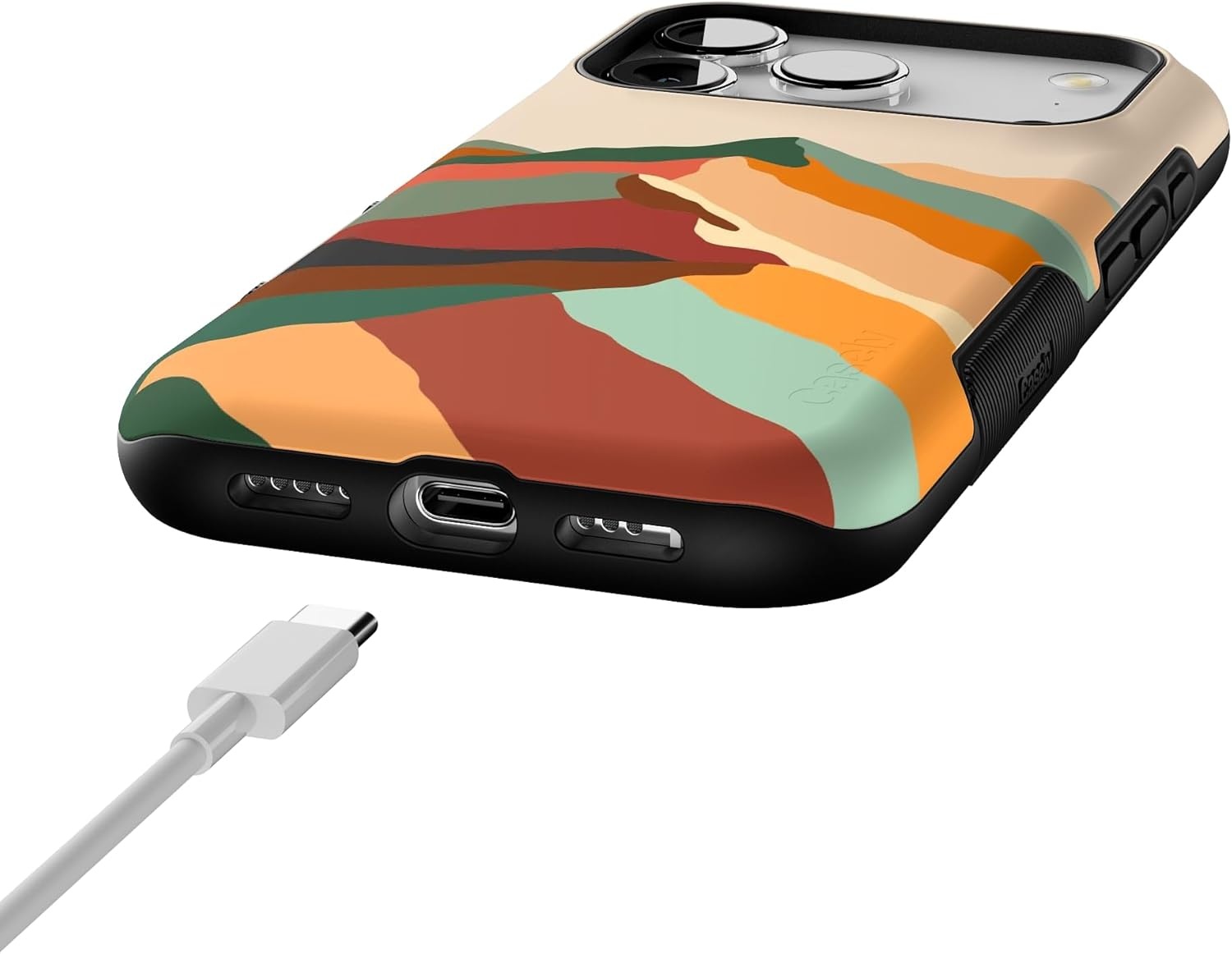 image:imageCasely iPhone 17 Pro Case Into the Wild Black Leopard Bold Protective Design MagSafe Compatible DesignMagic Mountain Colorblock