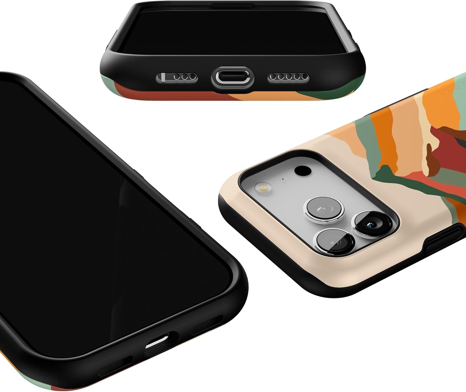 image:imageCasely iPhone 17 Pro Case Into the Wild Black Leopard Bold Protective Design MagSafe Compatible DesignMagic Mountain Colorblock
