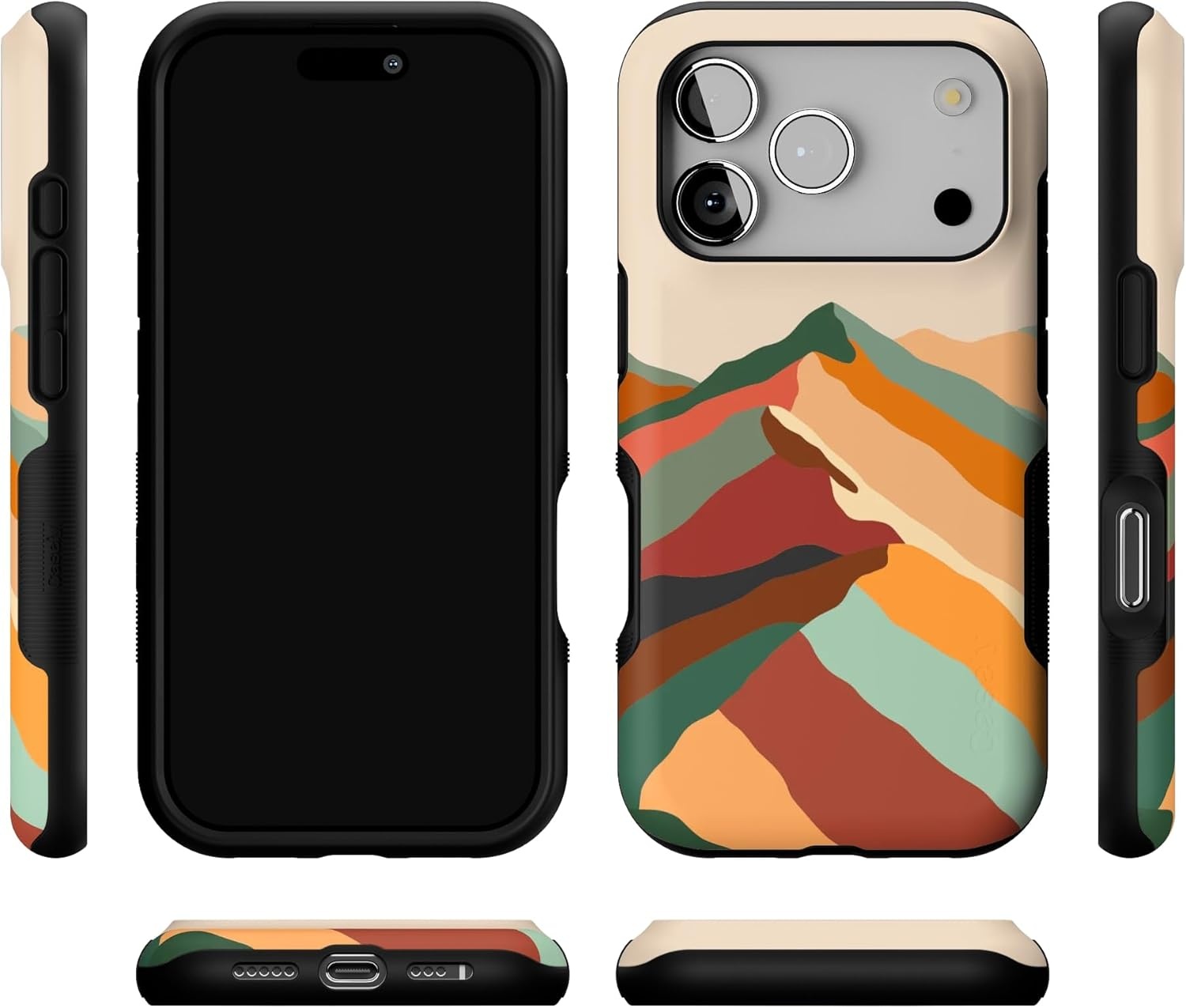 image:imageCasely iPhone 17 Pro Case Into the Wild Black Leopard Bold Protective Design MagSafe Compatible DesignMagic Mountain Colorblock